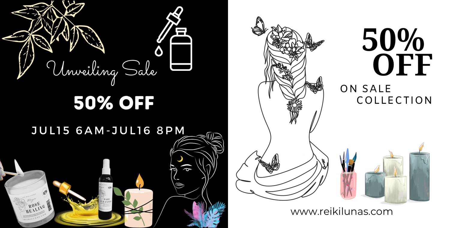 Exciting News: Reiki Lunas Unveils Its Website! Enjoy 50% OFF on Best Sellers during the Unveiling Event! - REIKI LUNAS, CRAFTS & ARTISAN