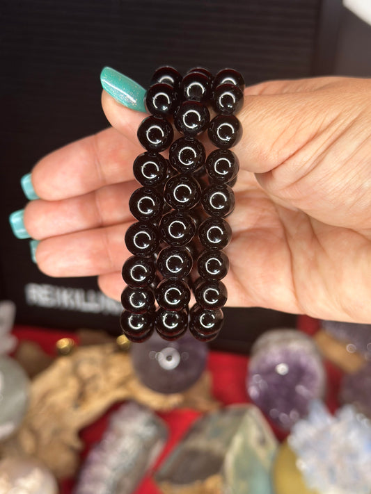 Black Tourmaline Bracelet - Energy Protection - Amulet - REIKI LUNAS, CRAFTS & ARTISAN