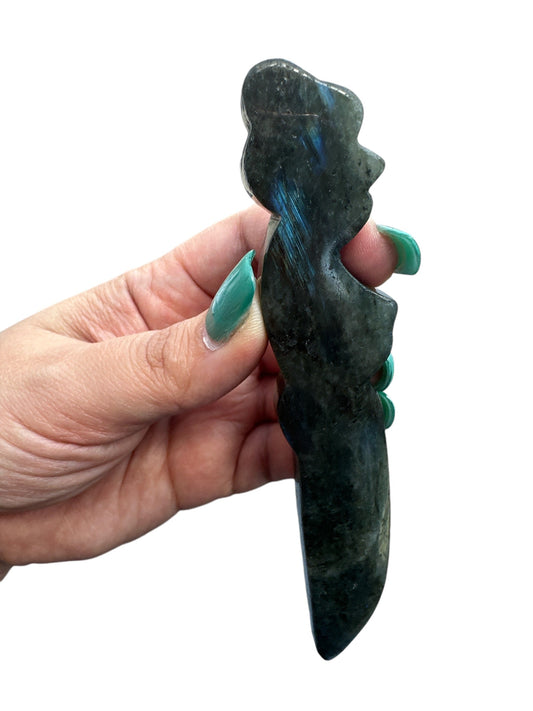 Labradorite Knife to cut cords - REIKI LUNAS, CRAFTS & ARTISAN