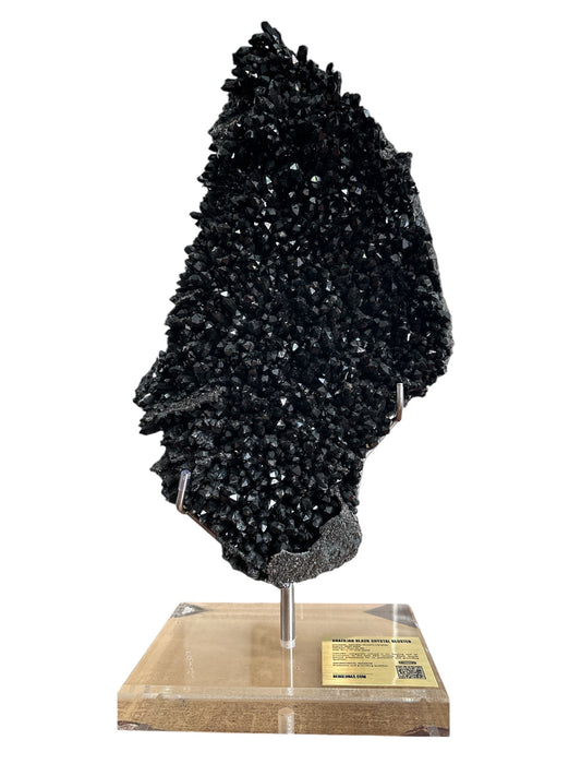 Large Black Quartz Cluster Rare from Brazil - Gallery Ready - REIKI LUNAS, CRAFTS & ARTISAN