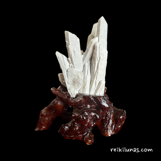 Milky Candle Quartz Crystal Cluster - Inner Mongolia - REIKI LUNAS, CRAFTS & ARTISAN